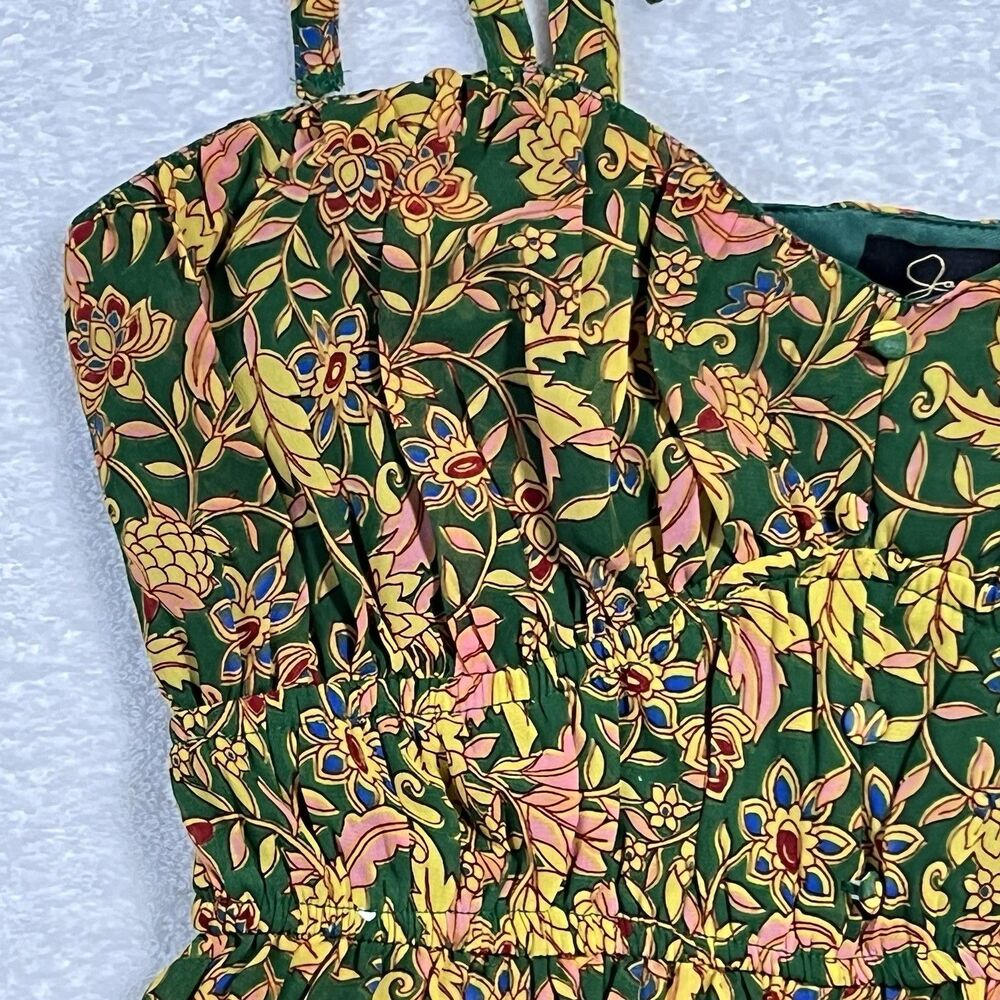 Japna Floral Crop Top Woman’s M Multi Romantic Festival Lined - Picture 13 of 17